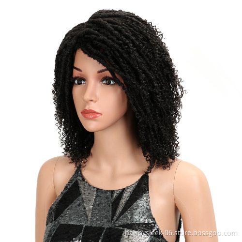 13 inch synthetic machine made wig popular black short dread lock hair wigs for black women wigs synthetic hair